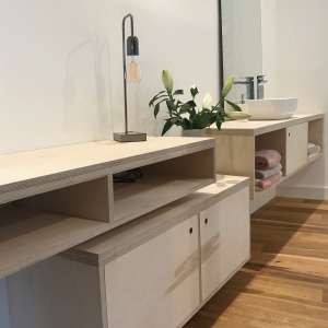 birch plywood vanity unit
